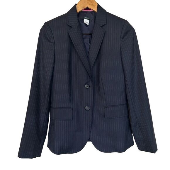 J. Cree | Striped Wool Blazer, Size 2 - Picture 2 of 10